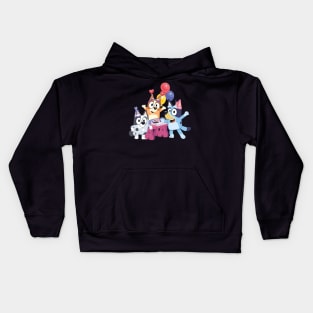 Party Sign Bluey Kids Hoodie